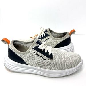 Cole Haan GrandSport Mens 8.5 M White Knit Sport Shoes Journey Sneakers C34648